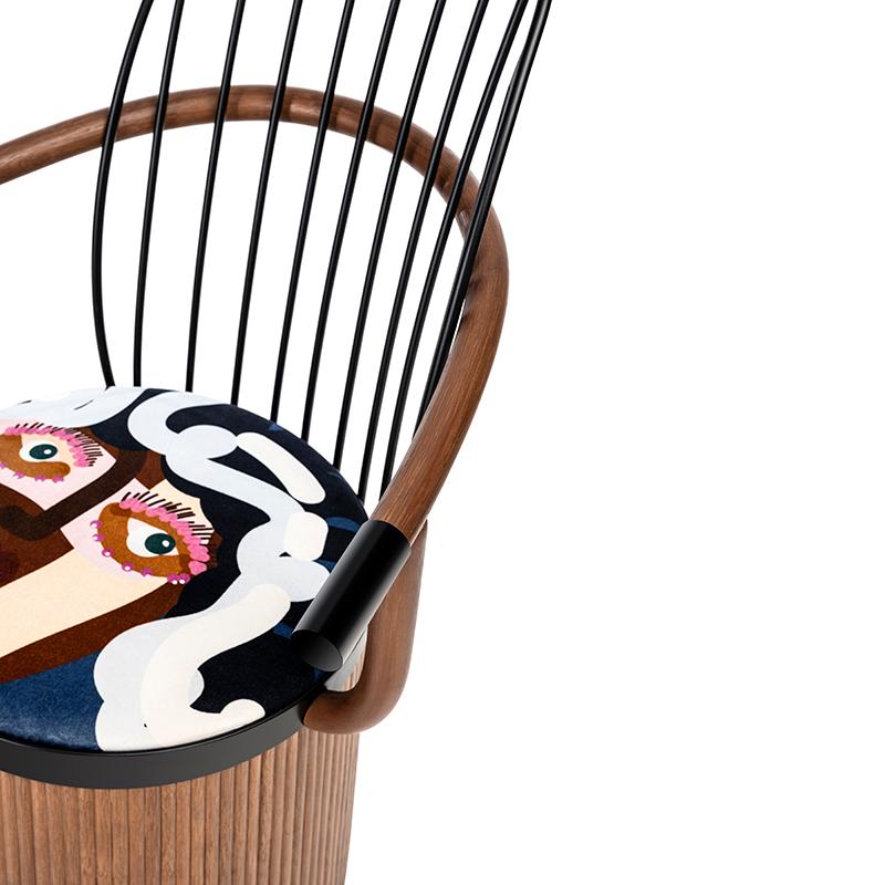 Bottega Intreccio Dondolina 21st Century rocking chair by Antonio Aricò im Angebot 10
