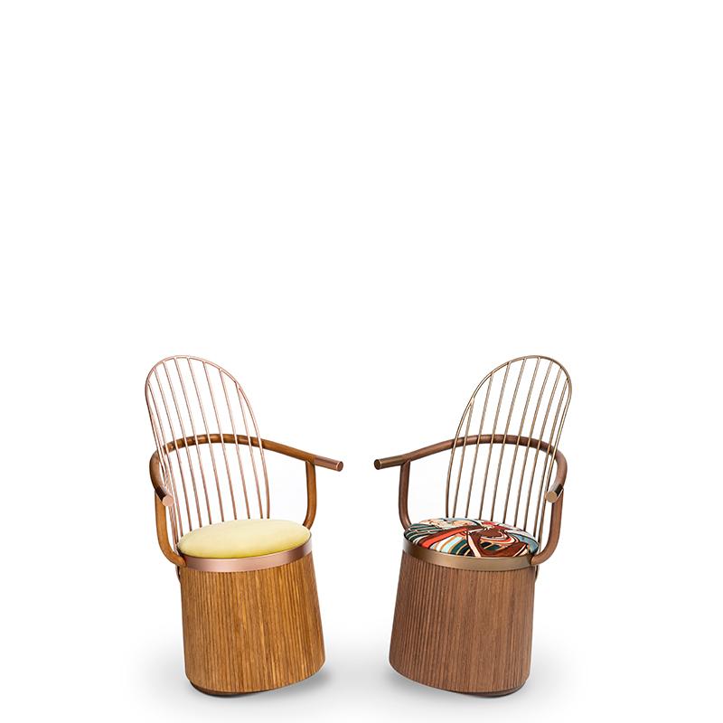 Bottega Intreccio Dondolina 21st Century rocking chair by Antonio Aricò im Angebot 11