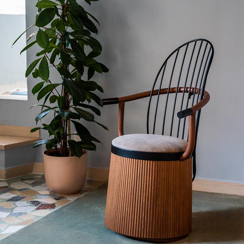 Bottega Intreccio Dondolina 21st Century rocking chair by Antonio Aricò im Angebot 12