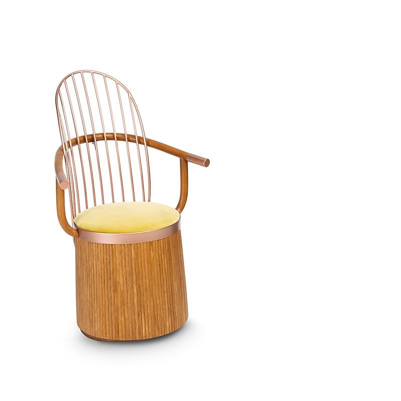 Bottega Intreccio Dondolina 21st Century rocking chair by Antonio Aricò (Italienisch) im Angebot