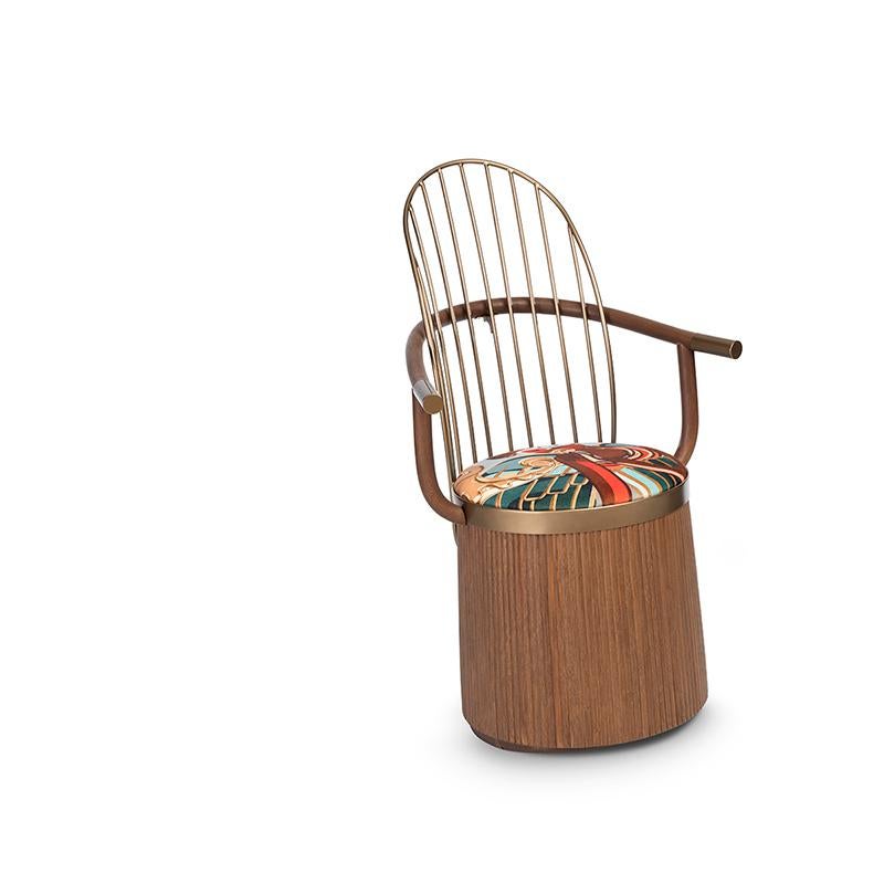 Bottega Intreccio Dondolina 21st Century rocking chair by Antonio Aricò im Zustand „Neu“ im Angebot in Mogliano, Marche