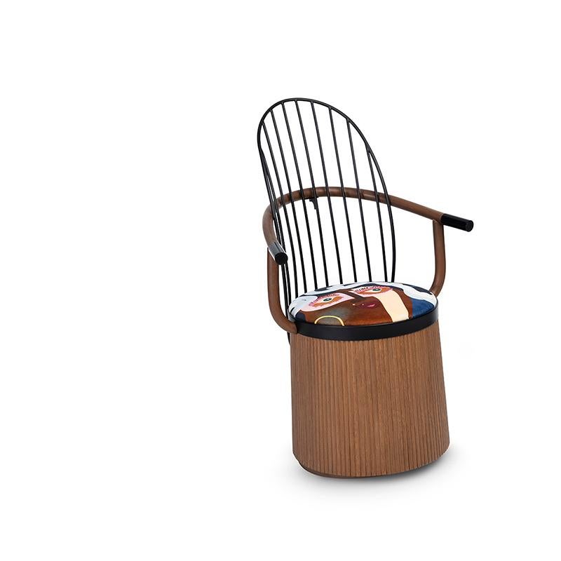 Bottega Intreccio Dondolina 21st Century rocking chair by Antonio Aricò (21. Jahrhundert und zeitgenössisch) im Angebot