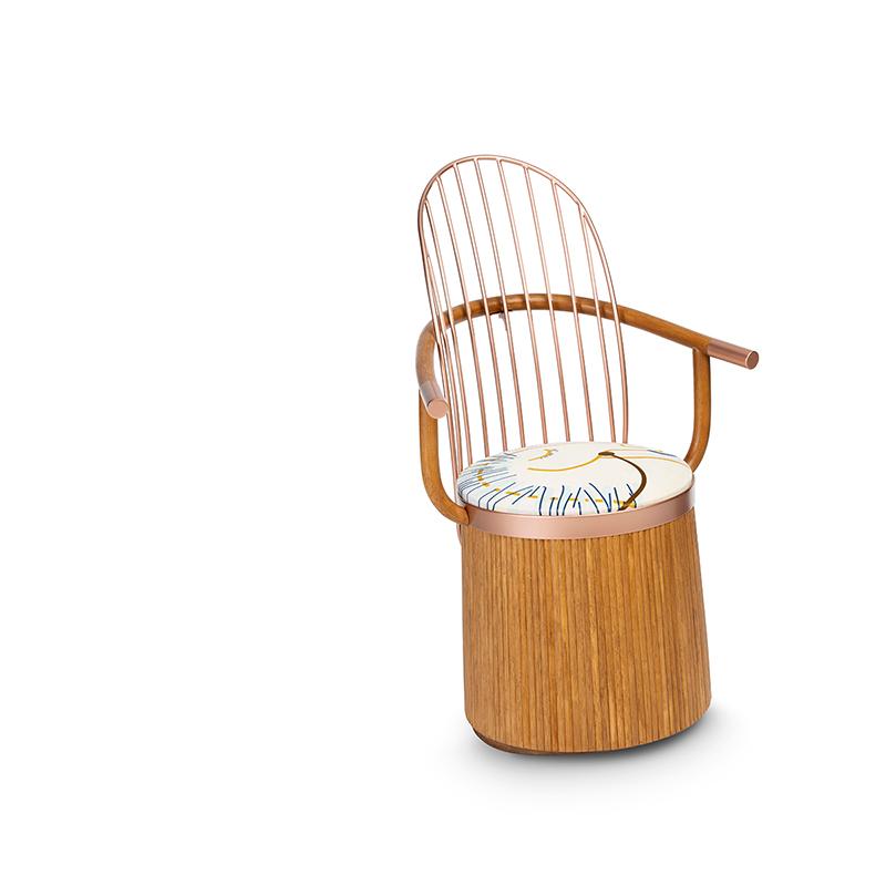 Bottega Intreccio Dondolina 21st Century rocking chair by Antonio Aricò (Metall) im Angebot