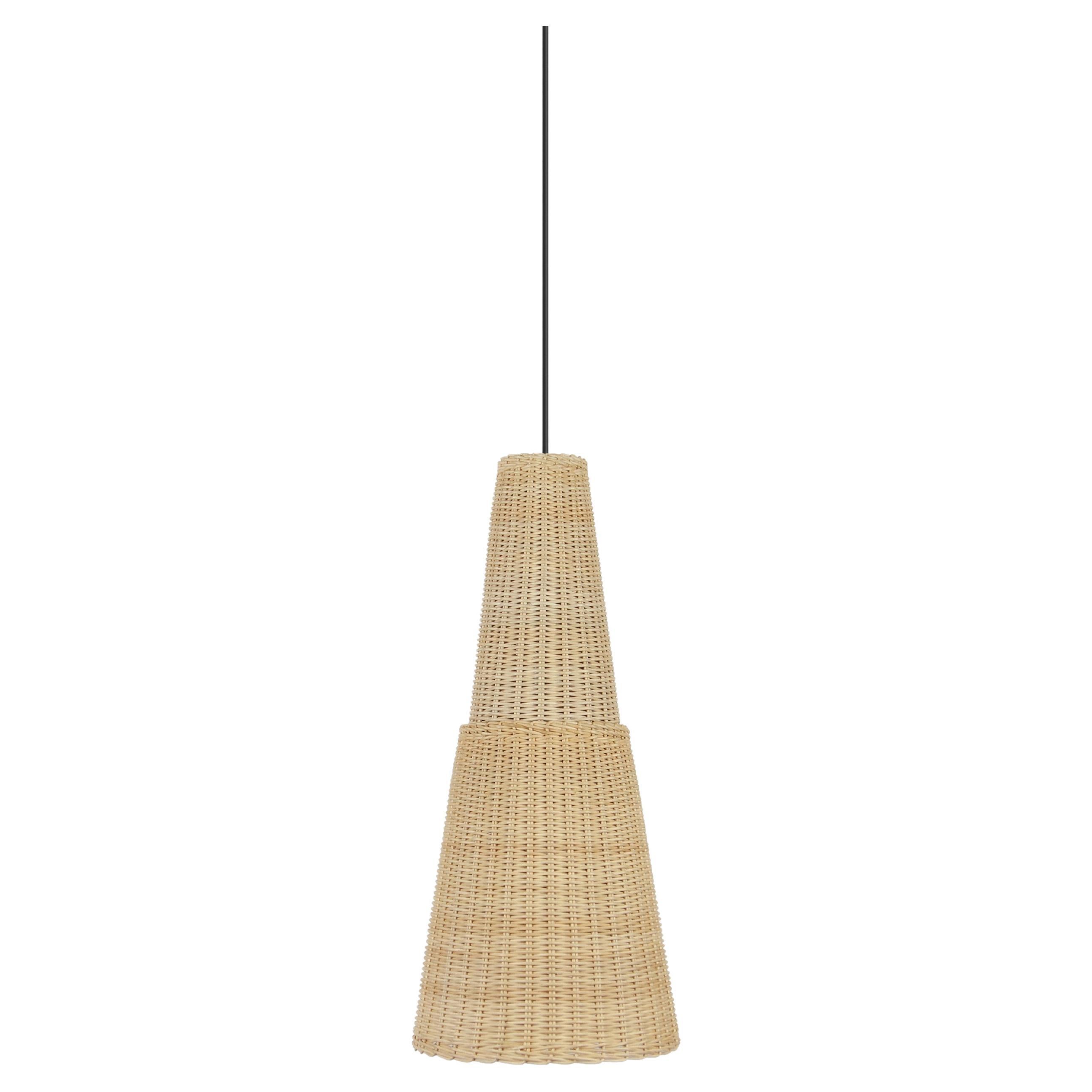 Bottega Intreccio Seia 66 Pendant Miele in Bamboo Wicker, by Maurizio Bernabei