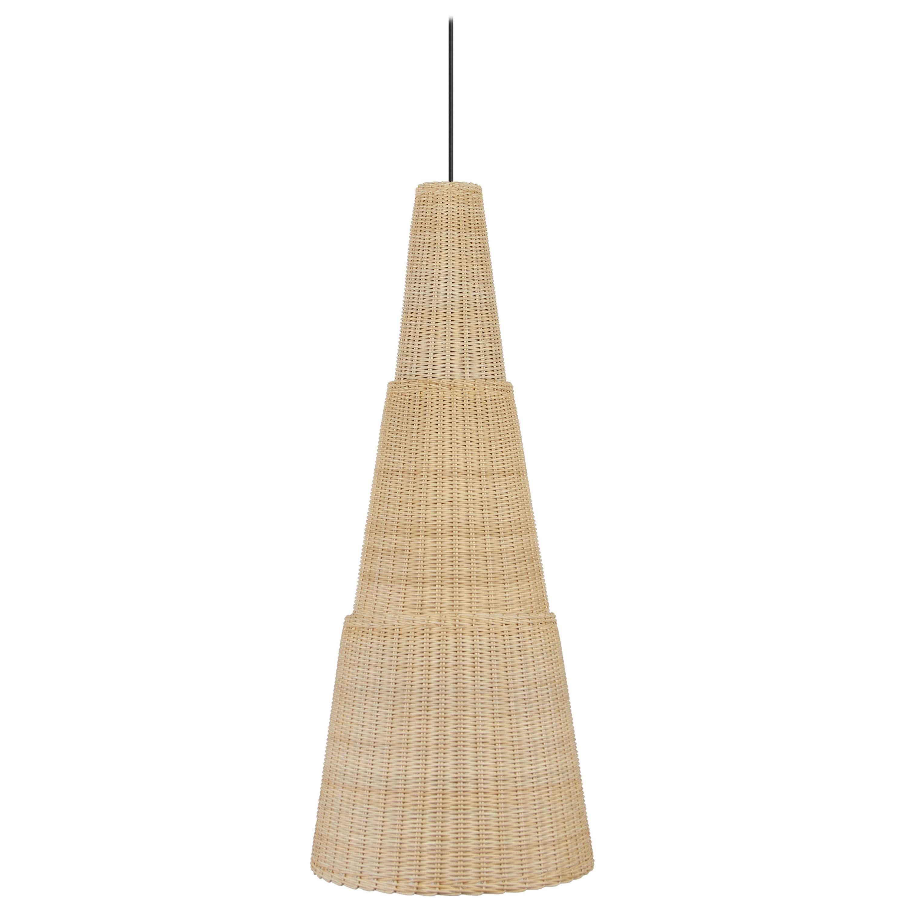 Bottega Intreccio Seia 98 Pendant in Bamboo Wicker, by Maurizio Bernabei