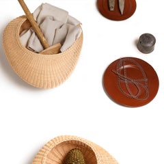 Centre de table du XXIe siècle en osier tressé Bottega Intreccio Shizé S:: SetsuShinobuIto