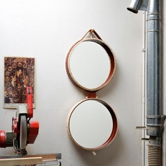 Bottega Intreccio Woven Wicker 21st Century Picnic Mirror, by Maurizio Bernabei