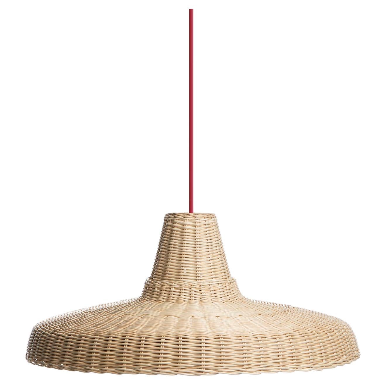 Bottega Intreccio In vimini Caratteri Cocolla Mini Lampada a sospensione, di M.Bernabei in vendita