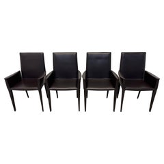 Bottega Leather Dining Arm Chairs by Fauciglietti and Bianchi for DWR