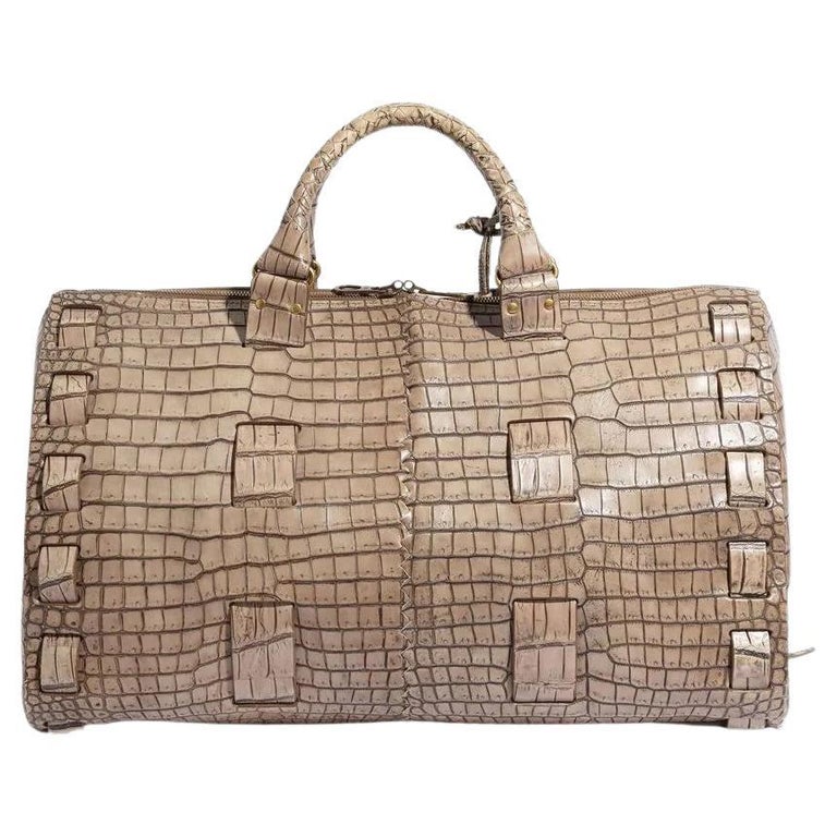 Bottega Leather Duffle Bag For Sale at 1stDibs