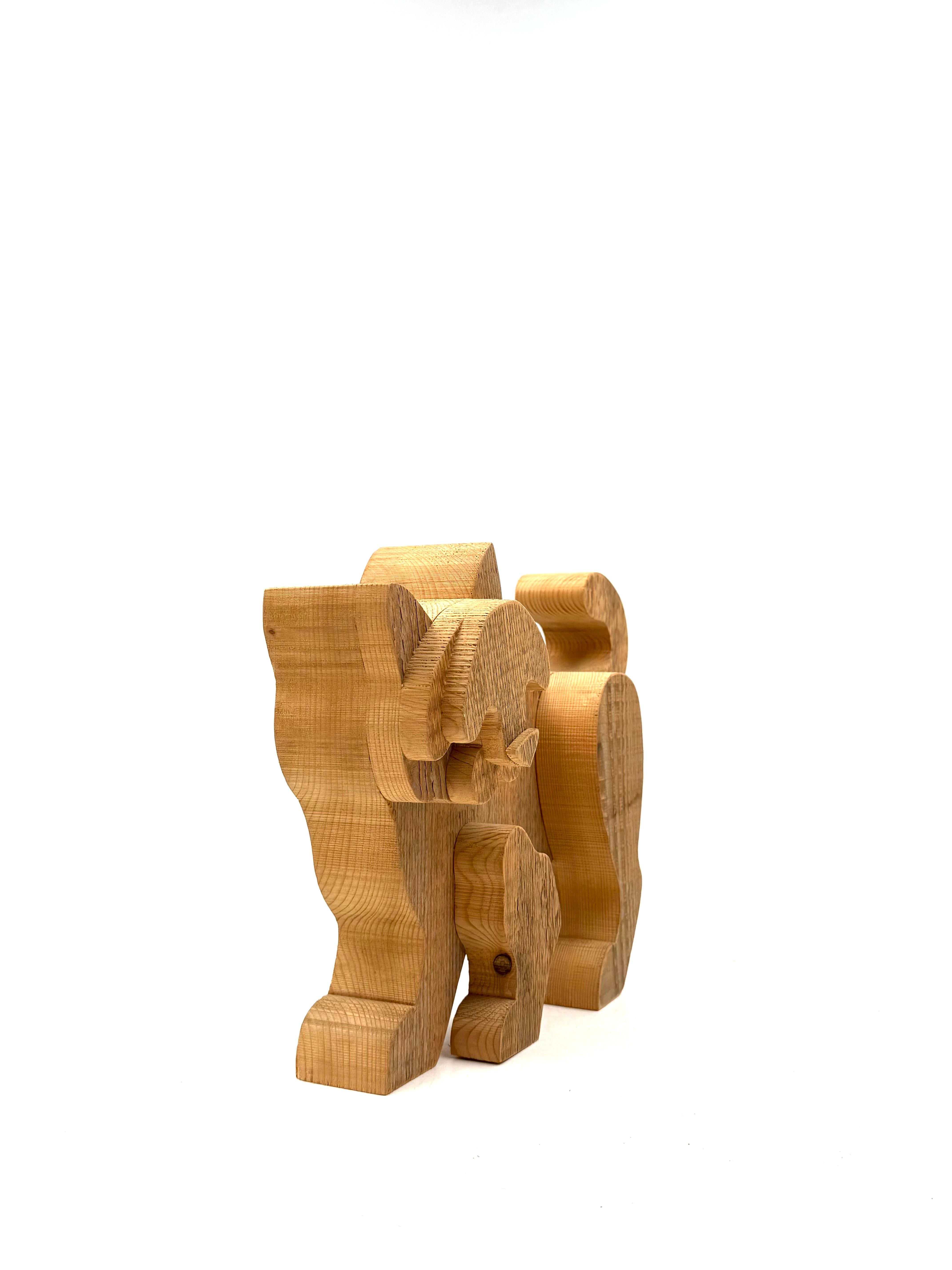 Bottega Michelangeli, Gato escultura madera, Orvieto Italia años 1970 en venta 2