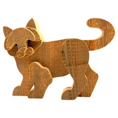 Bottega Michelangeli, sculpture en bois de chat, Orvieto Italie 1970