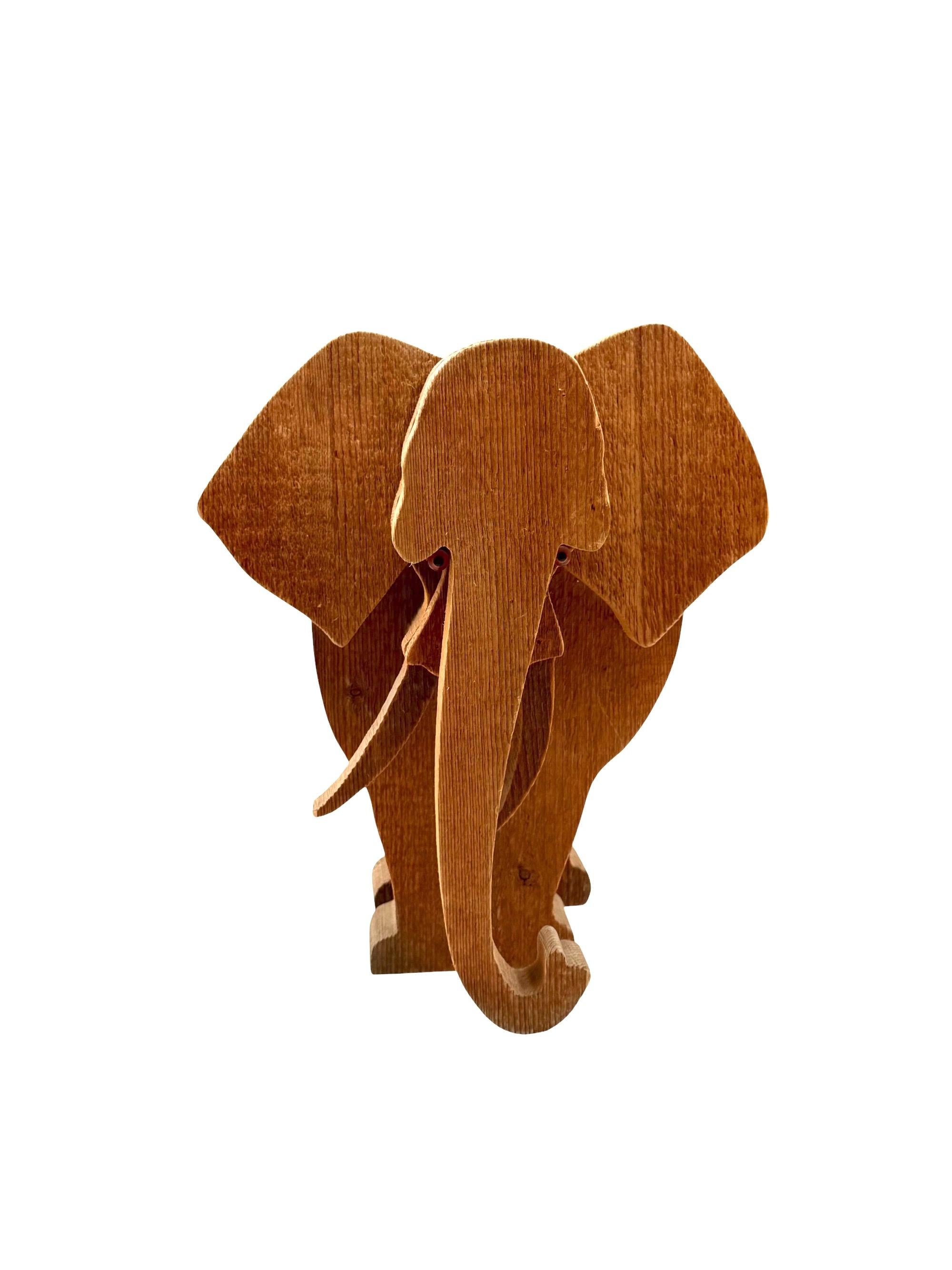 Bottega Michelangeli, Escultura de madera de elefante, Orvieto Italia Años 70 en venta 6