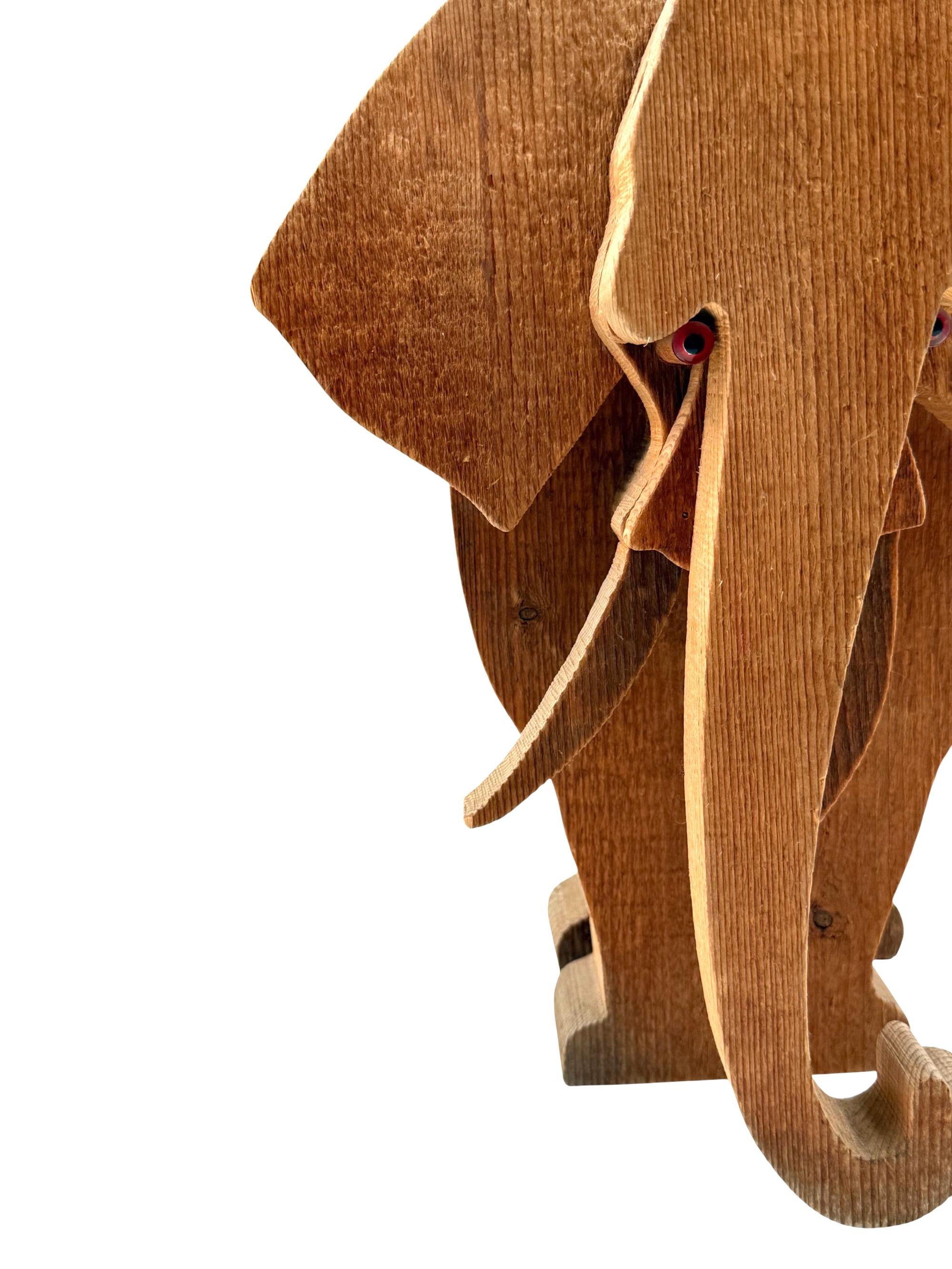 Bottega Michelangeli, Escultura de madera de elefante, Orvieto Italia Años 70 en venta 7