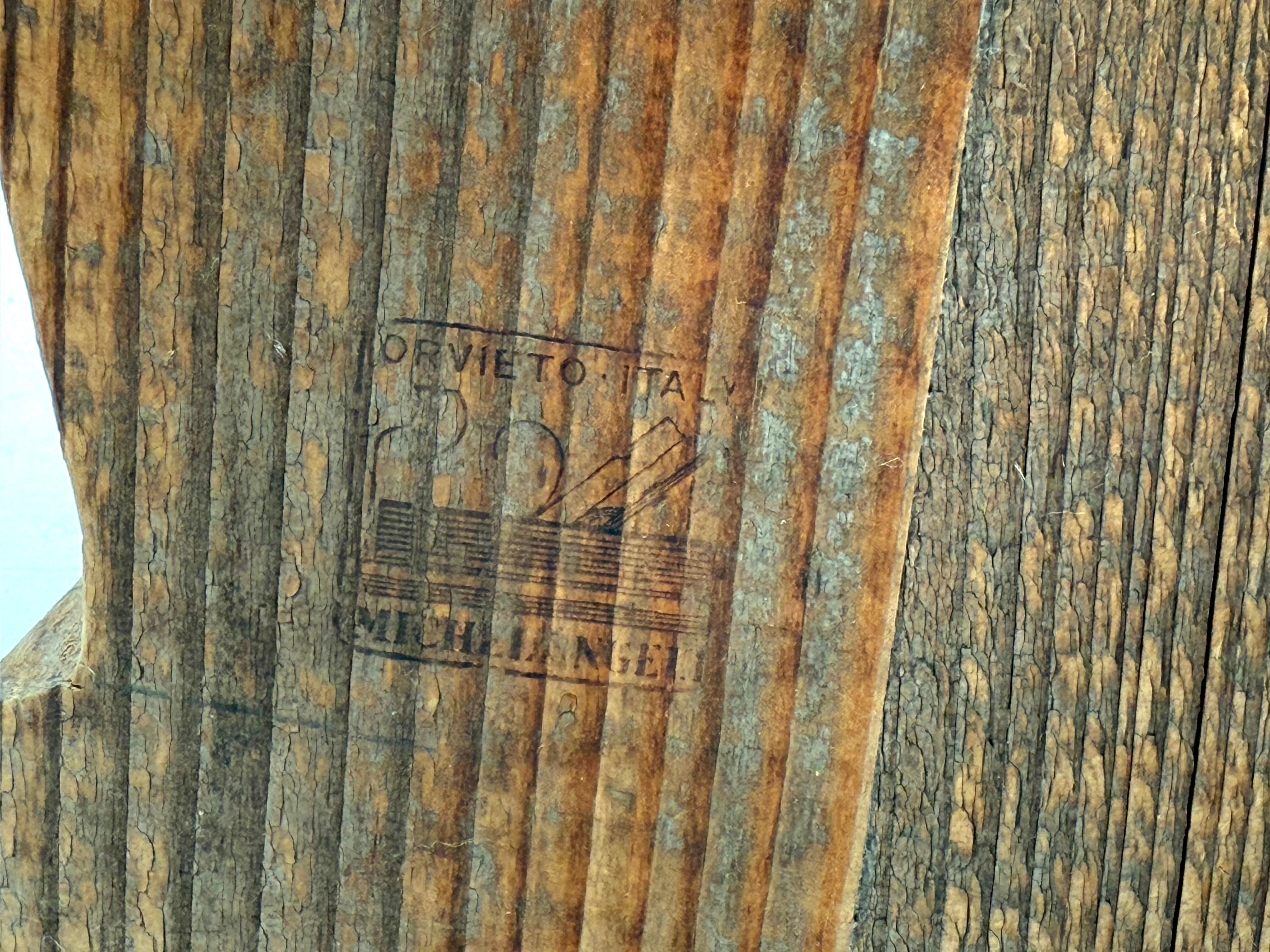 Bottega Michelangeli, Escultura de madera de elefante, Orvieto Italia Años 70 en venta 9