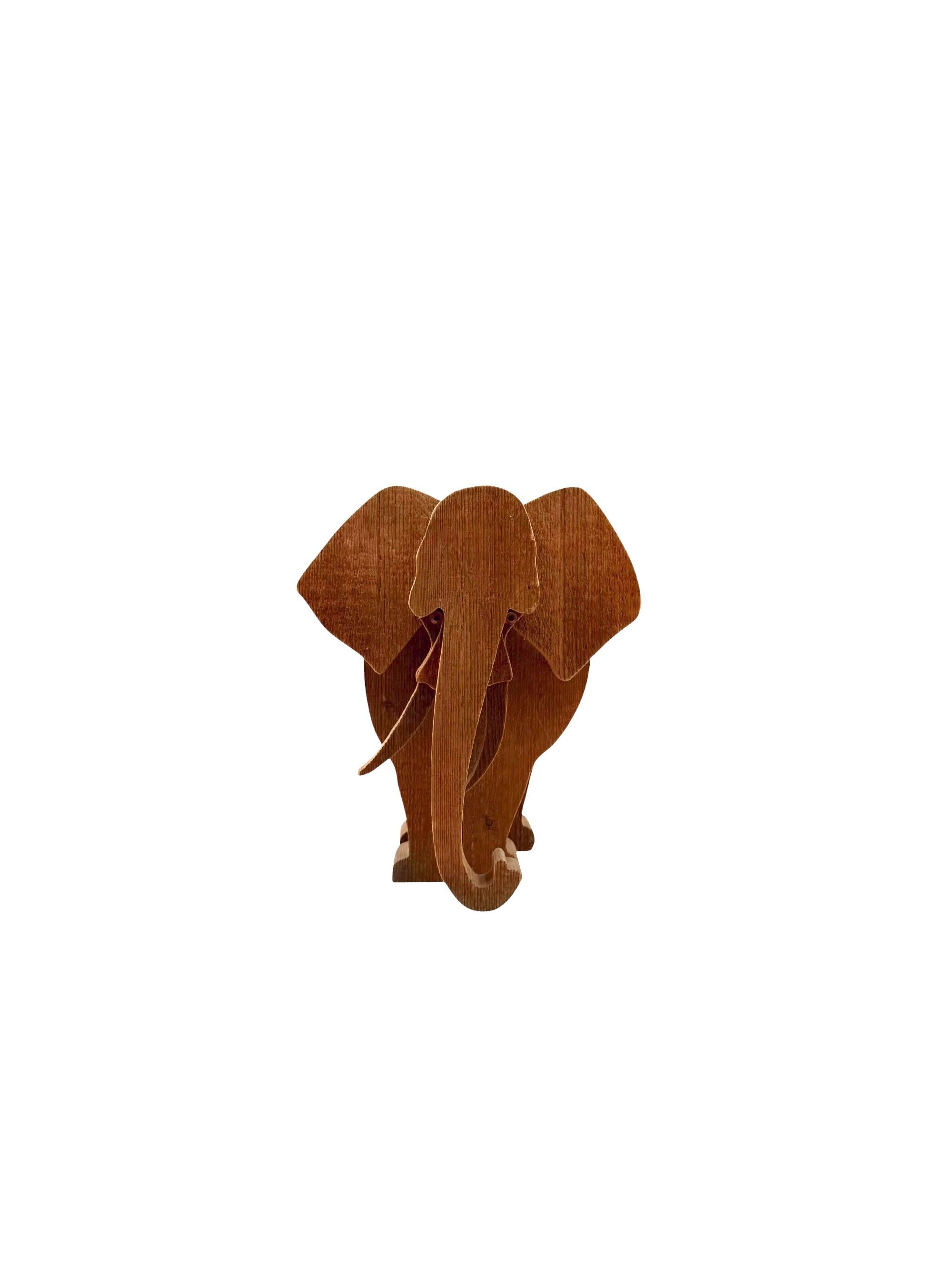 Bottega Michelangeli, Escultura de madera de elefante, Orvieto Italia Años 70 Italiano en venta