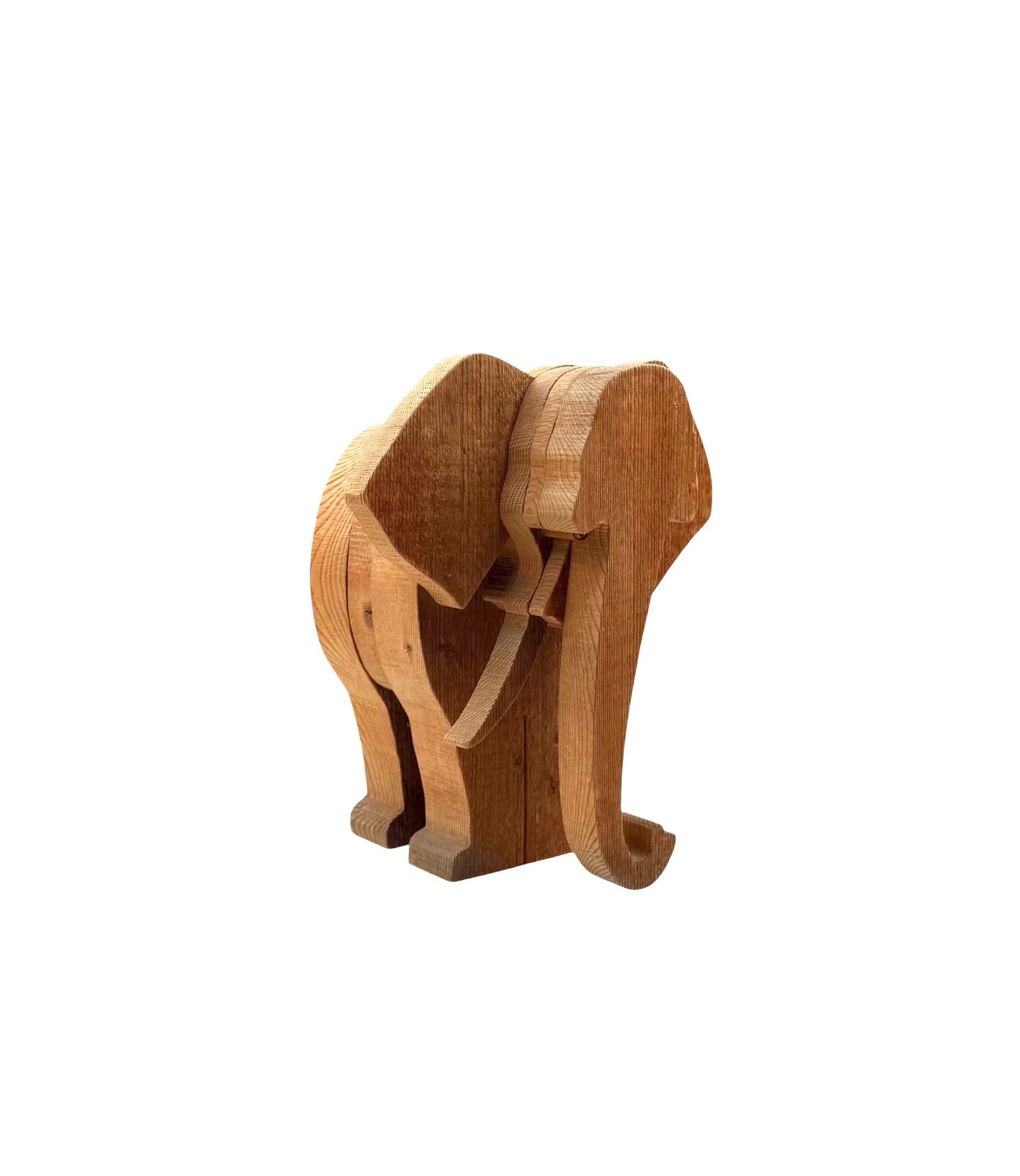 Bottega Michelangeli, Escultura de madera de elefante, Orvieto Italia Años 70 en venta 1