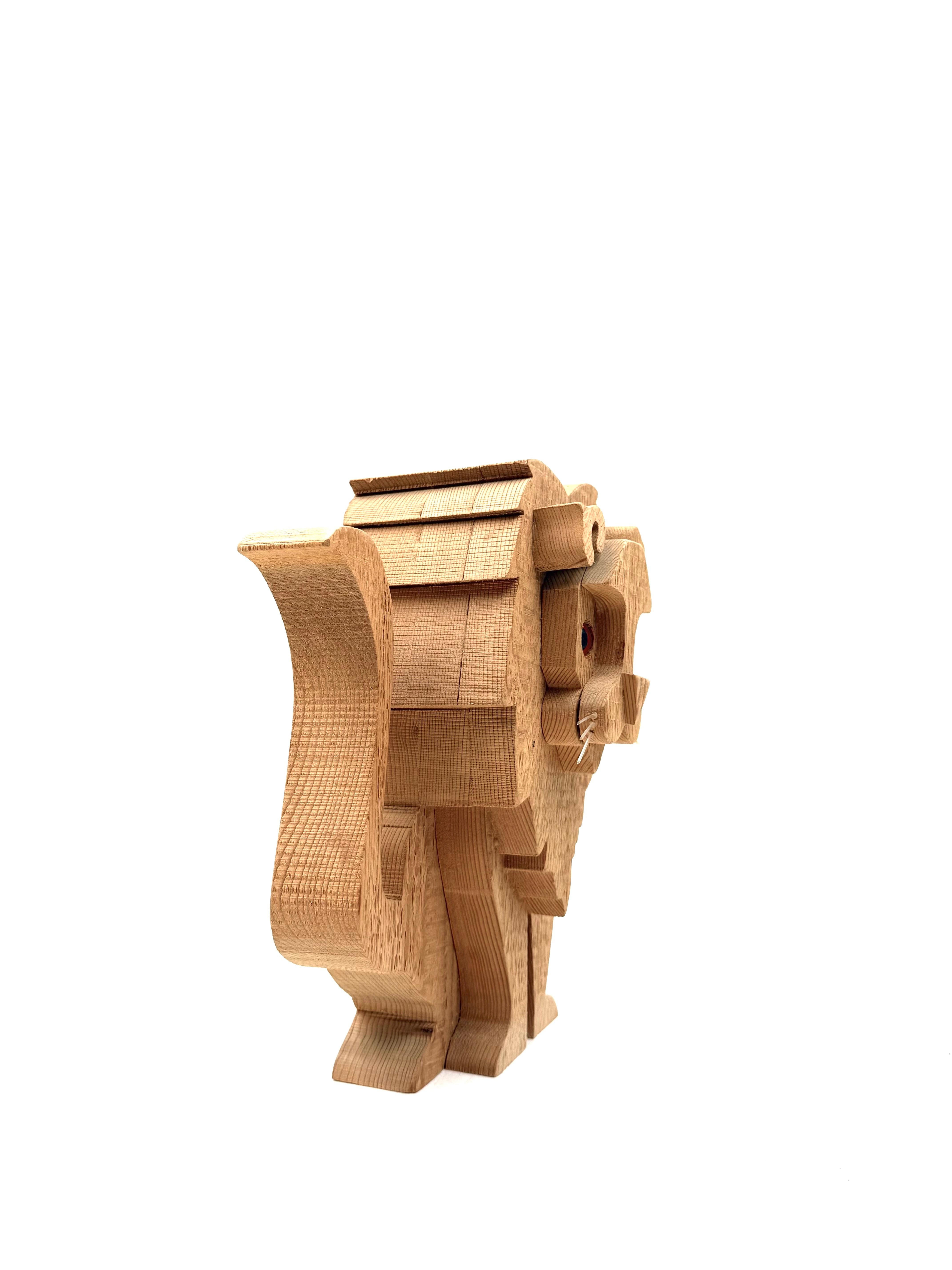 Bottega Michelangeli, Escultura de madera de león, Orvieto Italia años 70 en venta 1