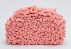 Bottega Pink Chenille Cross Body Clutch