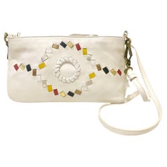 Bottega Veneta 1970s Vintage Geometric Wave Intrecciato Shoulder Bag