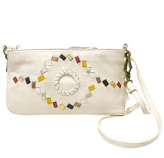 Bottega Veneta 1970s Vintage Geometric Wave Intrecciato Shoulder Bag