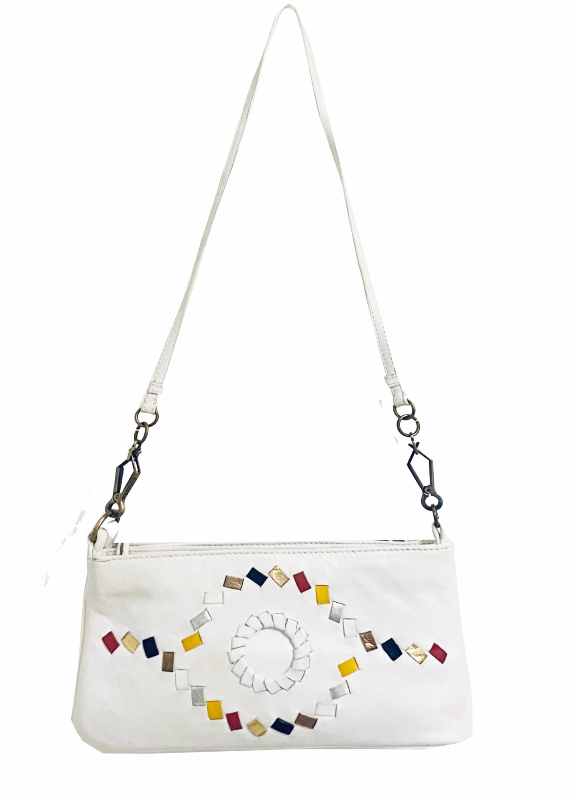 1970 Bottega Veneta Geometric Wave Intrecciato Shoulder Bag