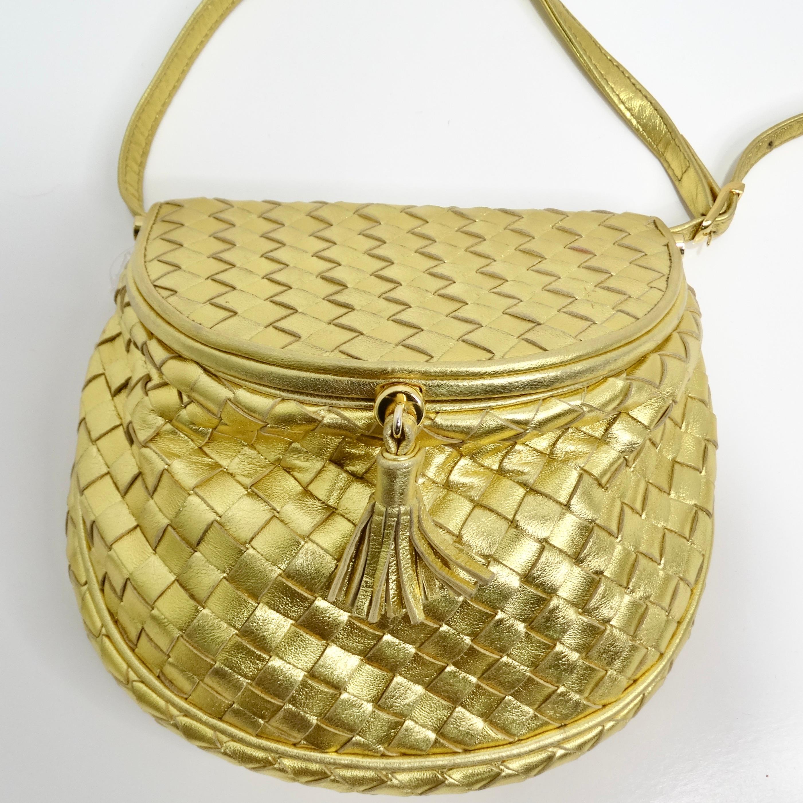  Bottega Veneta 1980s Intrecciato Flap Crossbody Bag  In Excellent Condition In Scottsdale, AZ