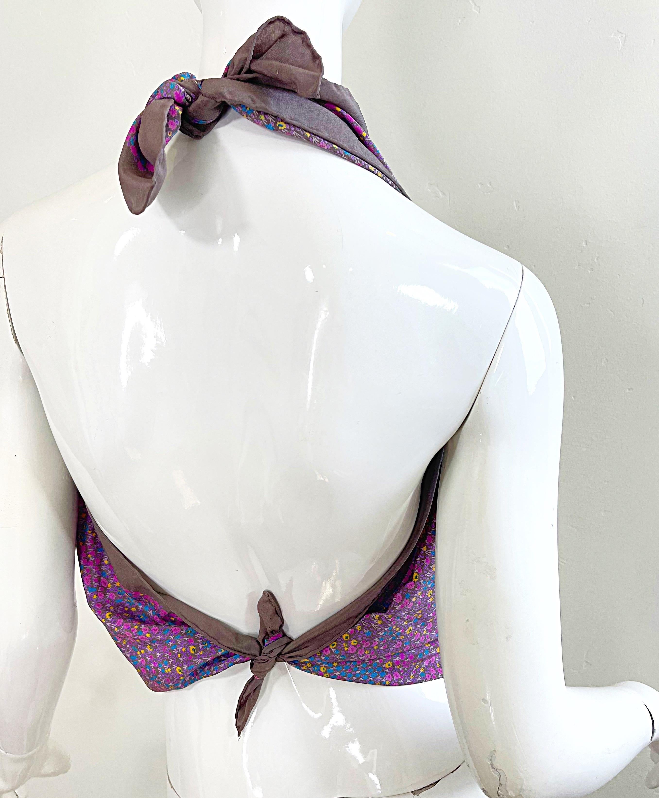 Bottega Veneta 1980er Jahre Klimt inspiriert Vintage Seide Figur 80er Jahre Schal Wickelschal Wrap im Angebot 9