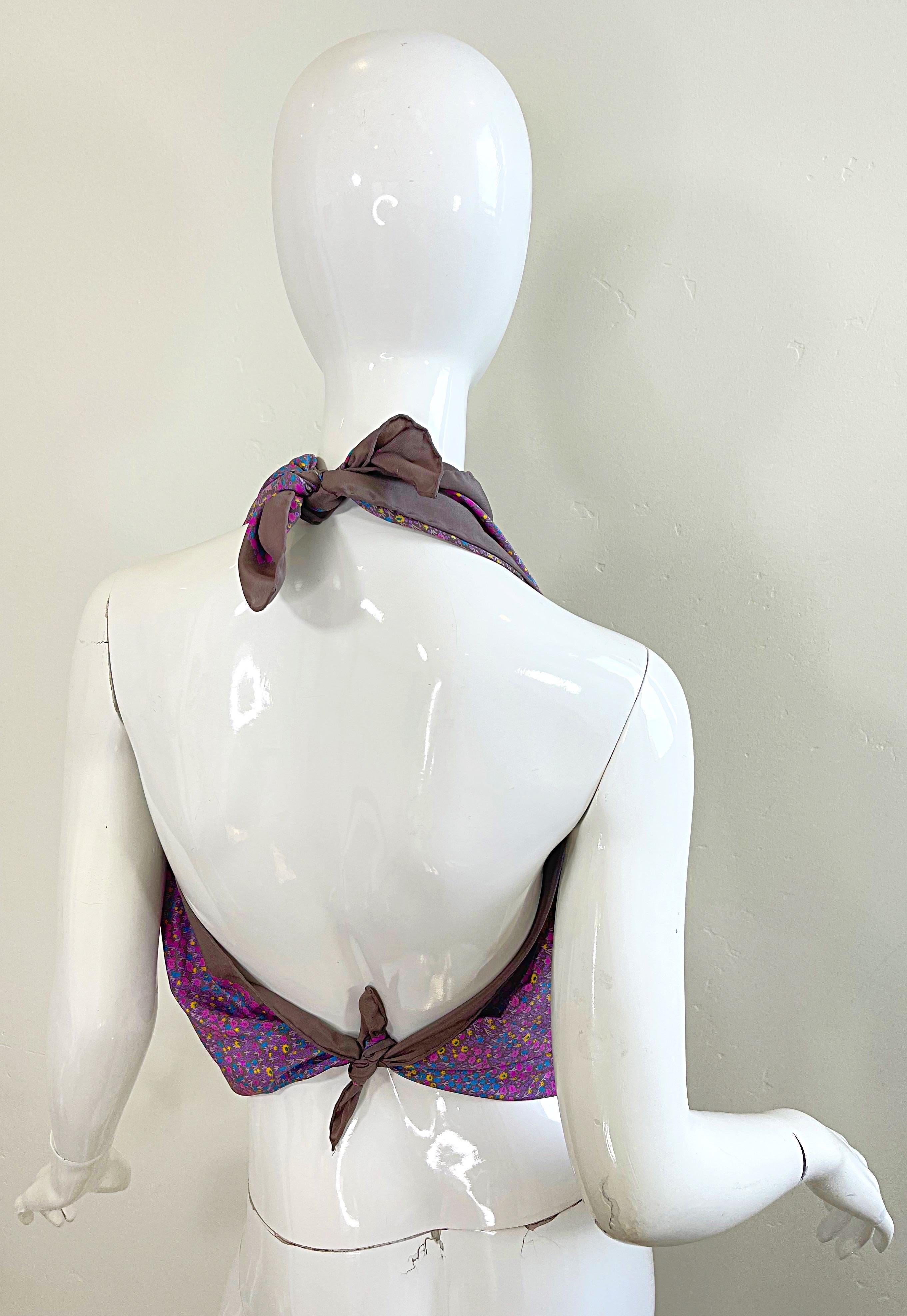 Bottega Veneta 1980s Klimt Inspired Vintage Silk Figurine 80s Scarf Shawl Wrap For Sale 1