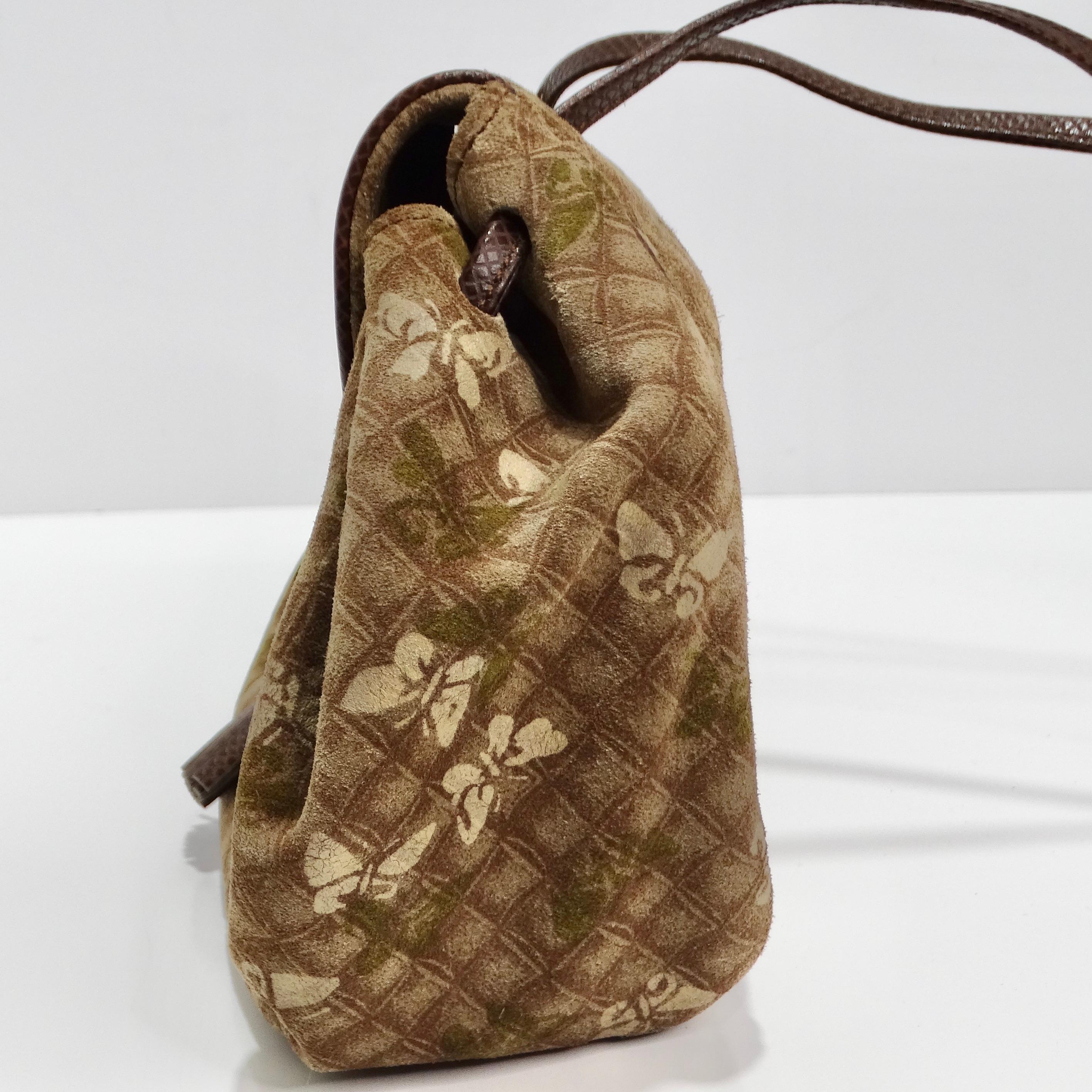 Bottega Veneta 1980s Suede Drawstring Handbag For Sale 2