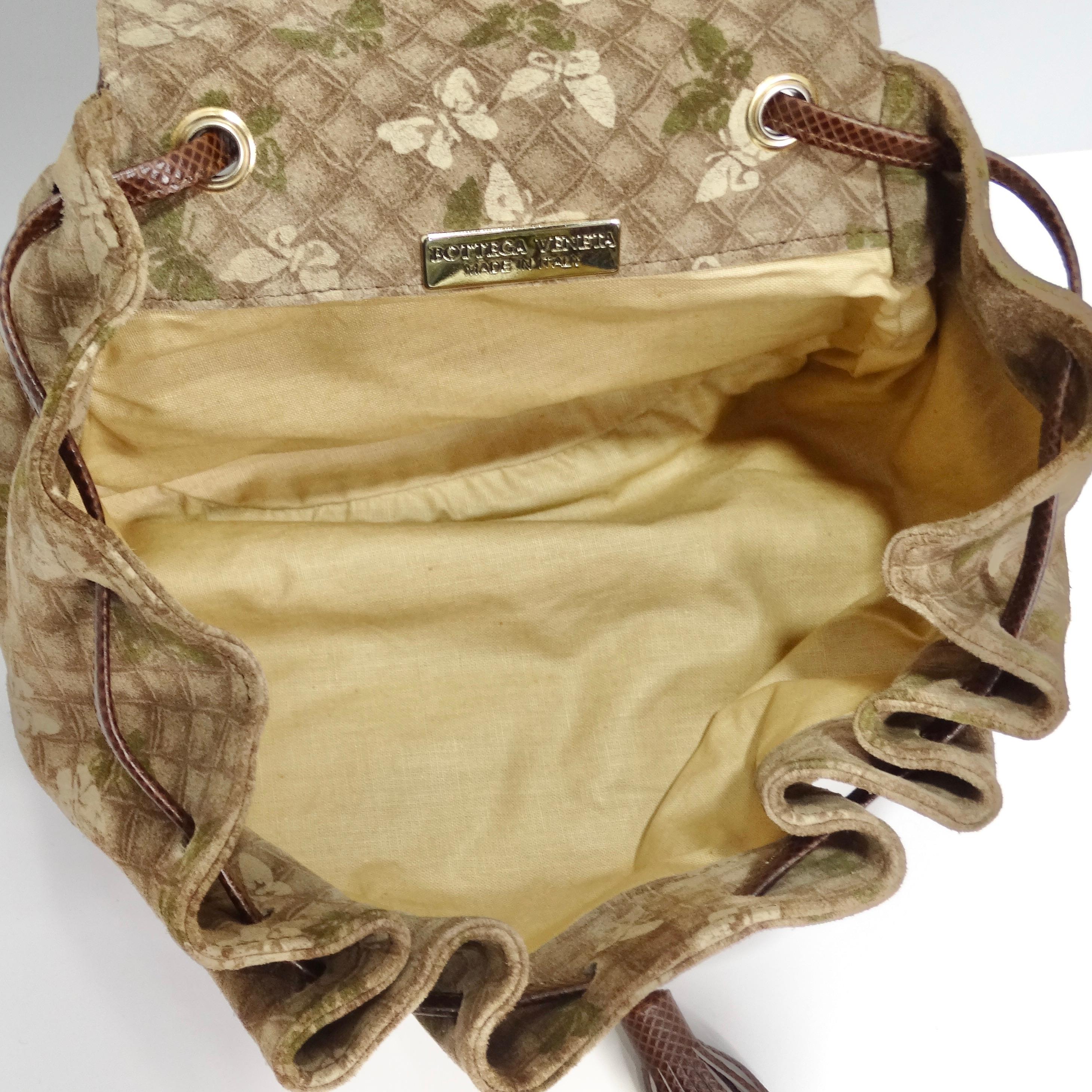 Bottega Veneta 1980er Wildleder-Handtasche mit Kordelzug im Angebot 3