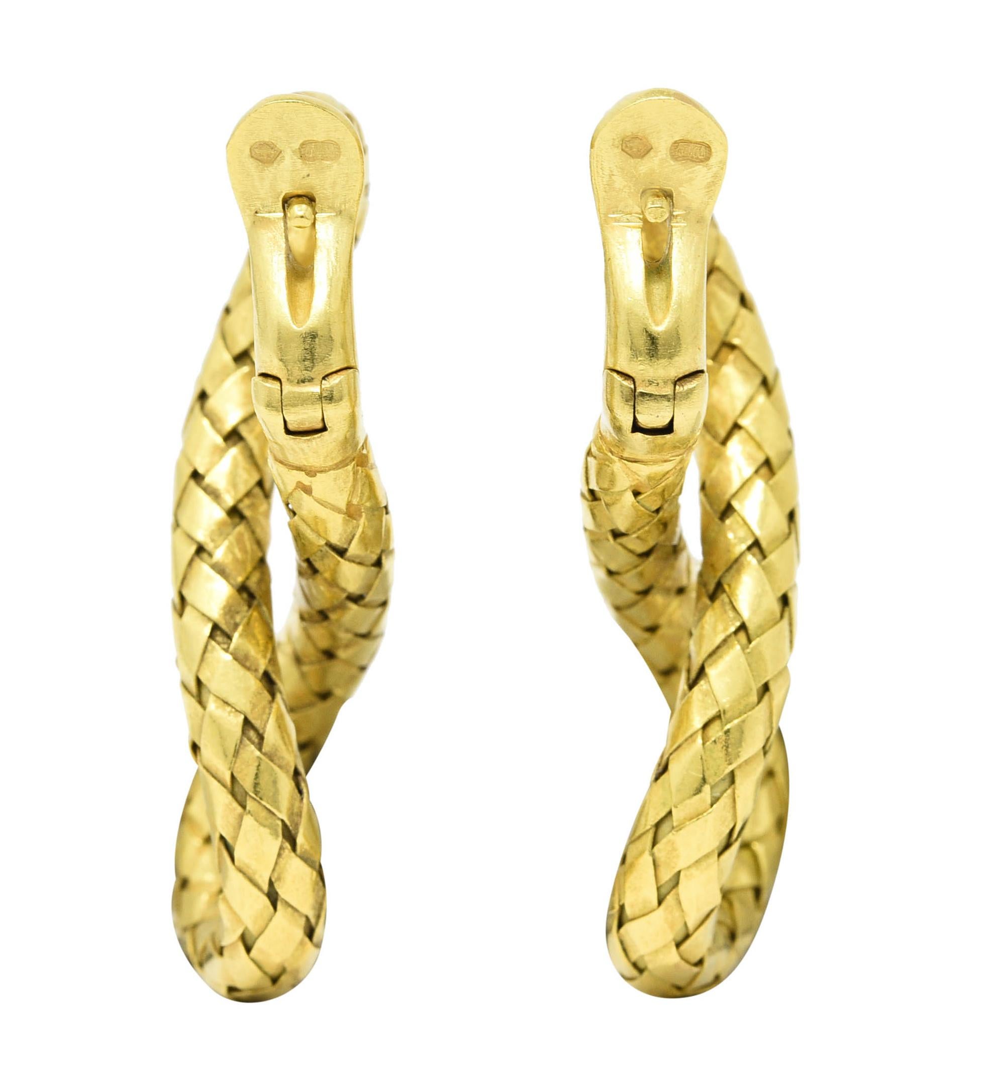 bottega gold earrings