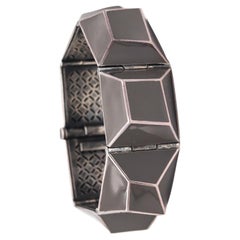 Bottega Veneta 2012 By Tomas Maier Geometric Bracelet Sterling Silver And Enamel