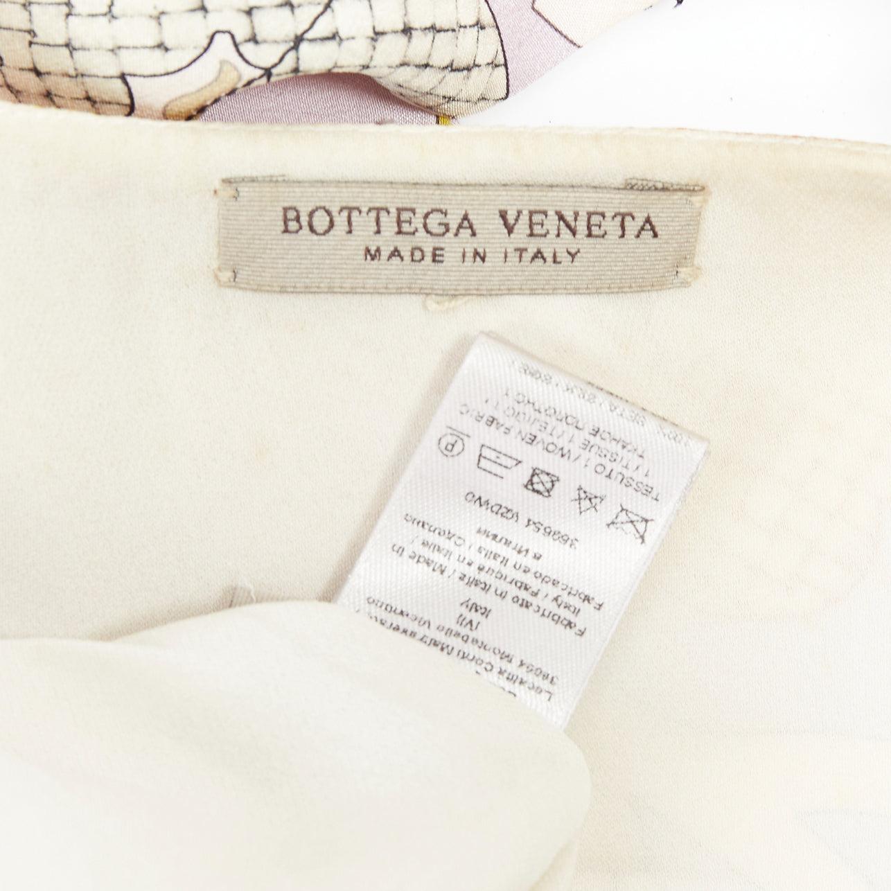 BOTTEGA VENETA 2015 Runway silk purple floral print mesh pleat dress IT38 XS For Sale 3