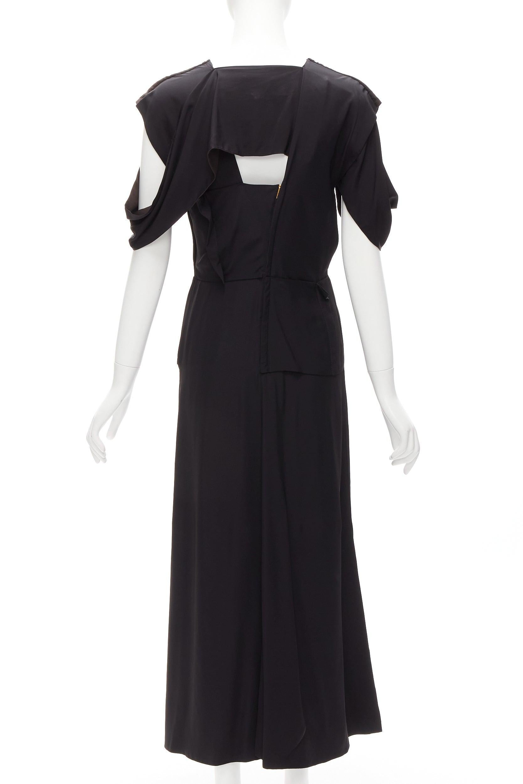Women's BOTTEGA VENETA 2020 black intrecciato woven square neck layered dress IT38 XS For Sale