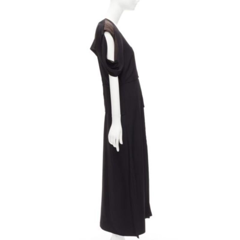 BOTTEGA VENETA 2020 noir intrecciato robe superposée à col carré IT38 XS Bon état - En vente à Hong Kong, NT
