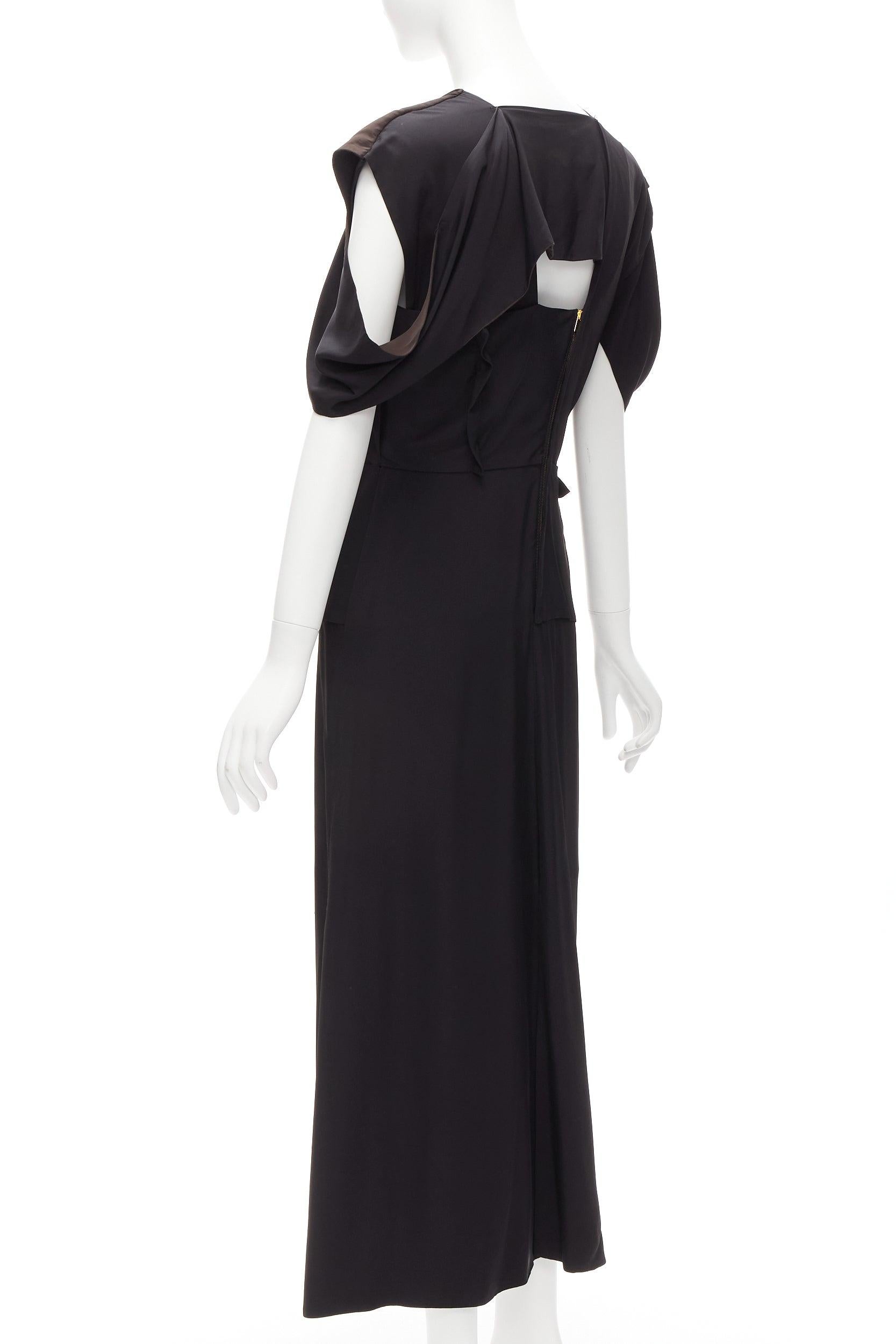 BOTTEGA VENETA 2020 black intrecciato woven square neck layered dress IT38 XS For Sale 1