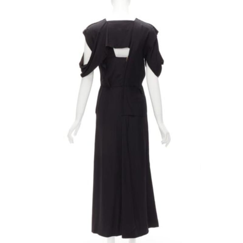 BOTTEGA VENETA 2020 noir intrecciato robe superposée à col carré IT38 XS Pour femmes en vente