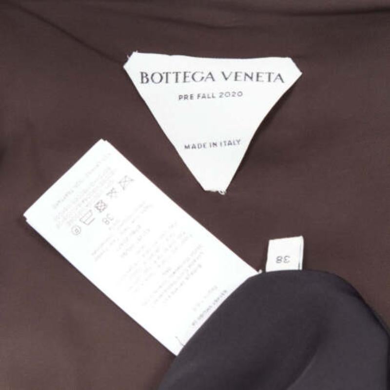 BOTTEGA VENETA 2020 noir intrecciato robe superposée à col carré IT38 XS en vente 3