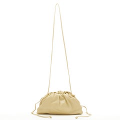 BOTTEGA VENETA 2020 The Mini Pouch yellow smooth leather crossbody bag