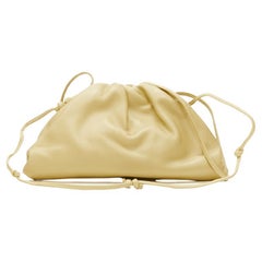 BOTTEGA VENETA 2020 The Mini Pouch yellow smooth leather crossbody bag