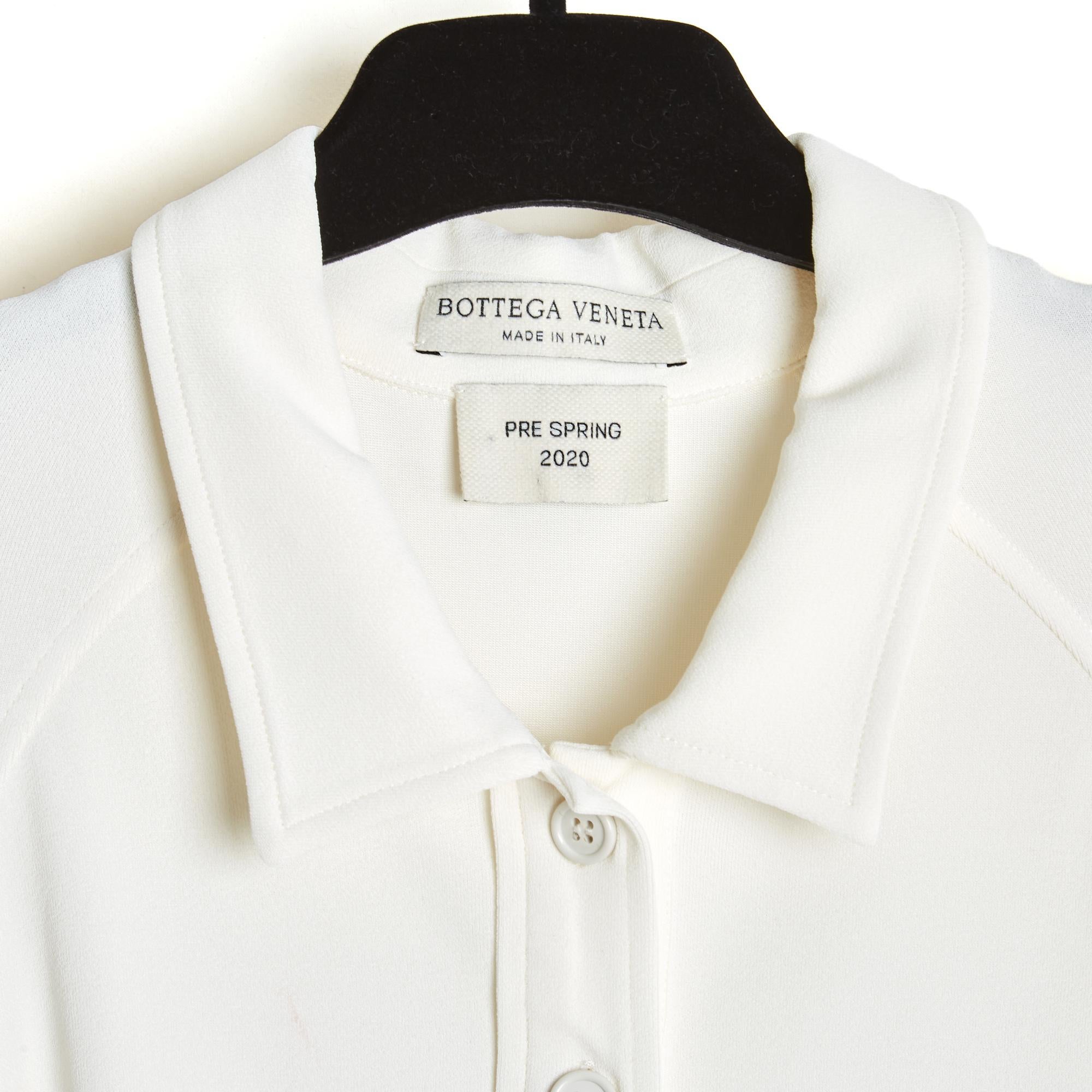 Femenino o masculino Bottega Veneta  2020 Arriba  Blusa FR40 Crudo Jersey 3D bolsillo Polo UK12 US10 en venta
