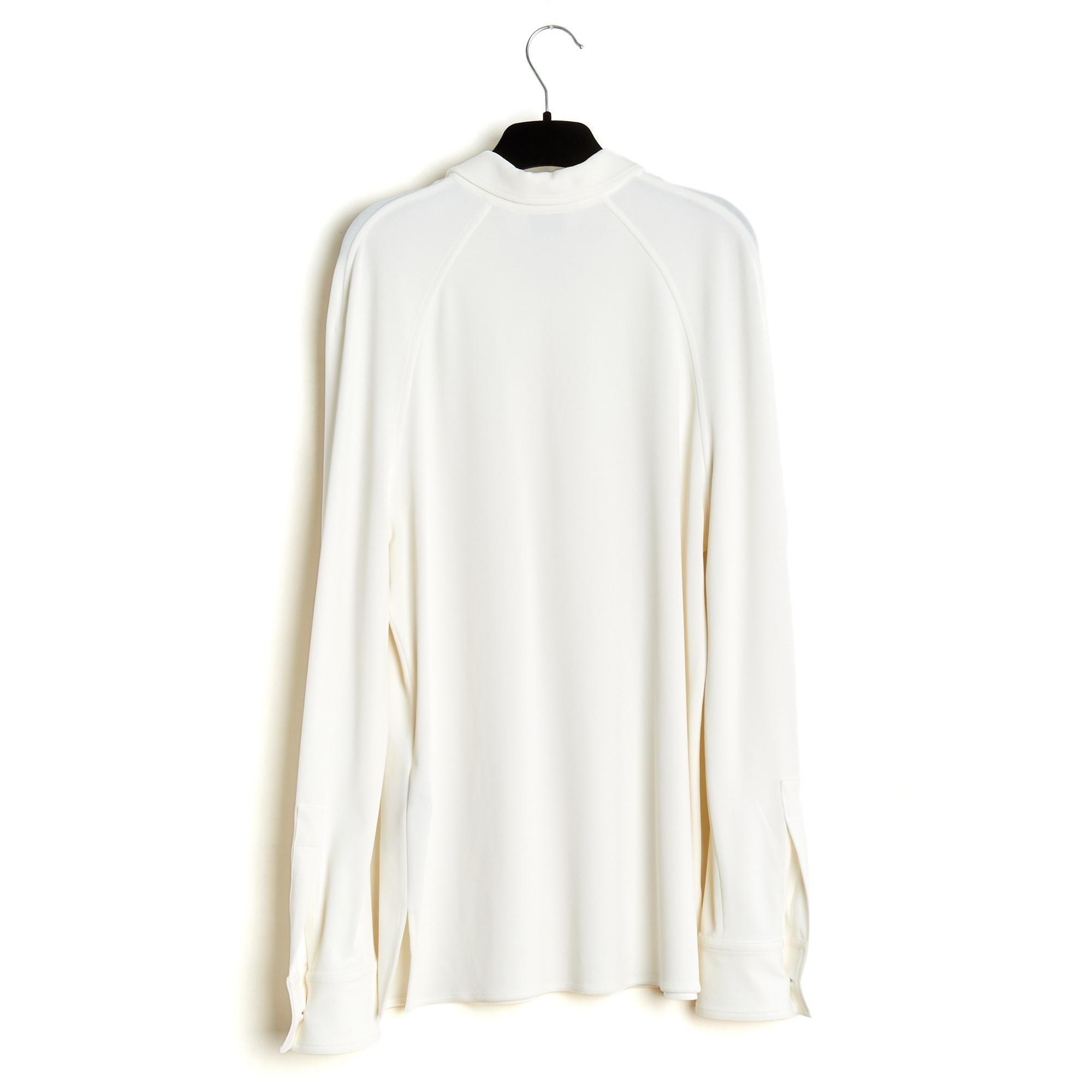 Bottega Veneta  2020 Arriba  Blusa FR40 Crudo Jersey 3D bolsillo Polo UK12 US10 en venta 1