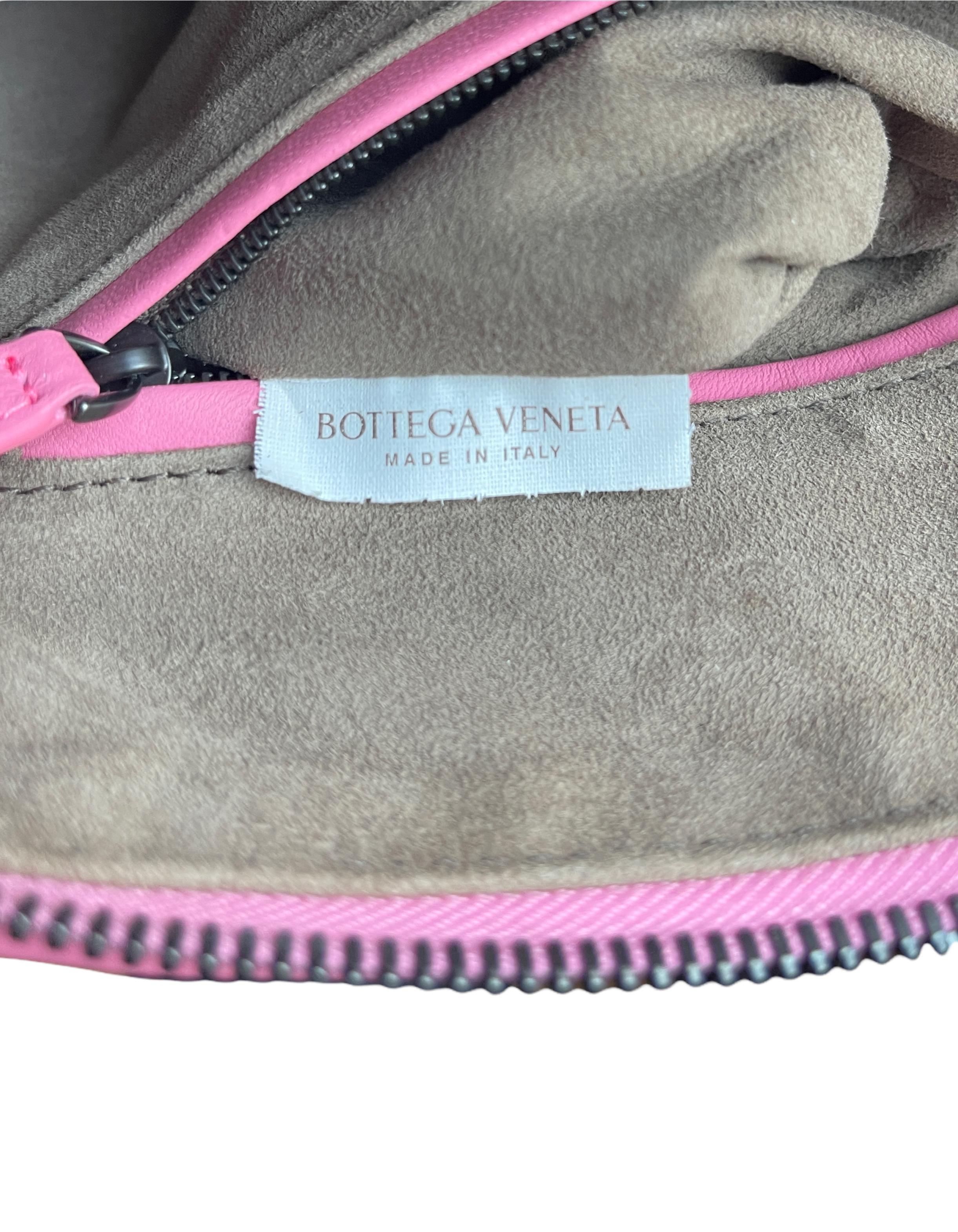 Bottega Veneta 2021 Bubblegum Pink Nappa Intrecciato Nodini Crossbody Bag 1