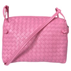Bottega Veneta 2021 Bubblegum Pink Nappa Intrecciato Nodini Crossbody Bag