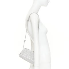 BOTTEGA VENETA 2024 Concert Pouch suede strass intrecciato woven shoulder bag