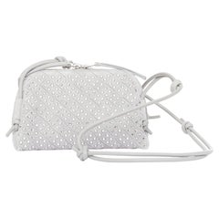 BOTTEGA VENETA 2024 Concert Pouch suede strass intrecciato woven shoulder bag