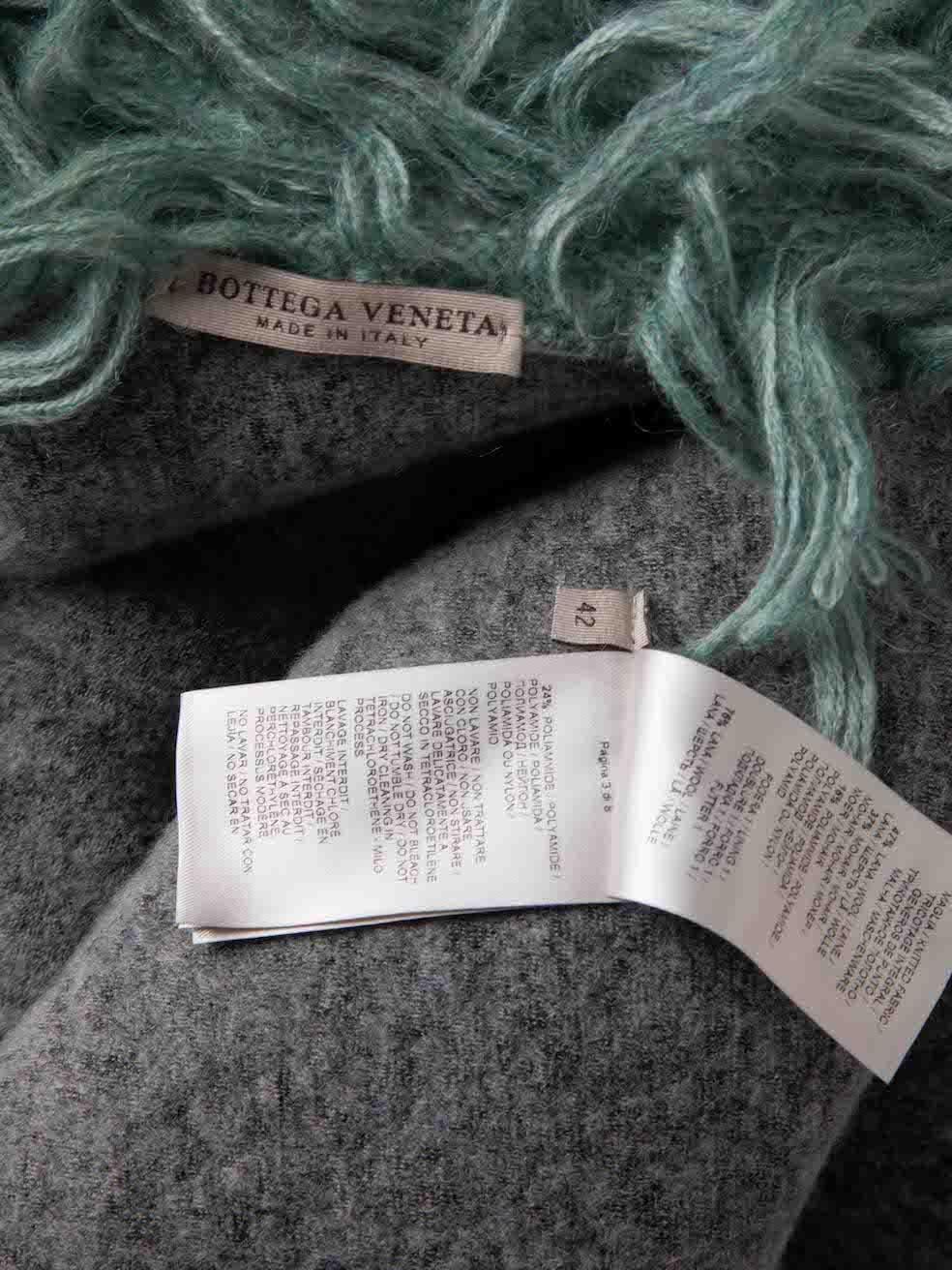 Bottega Veneta A/W 2018 Green Looped Wool Oversized Coat Size M For Sale 1
