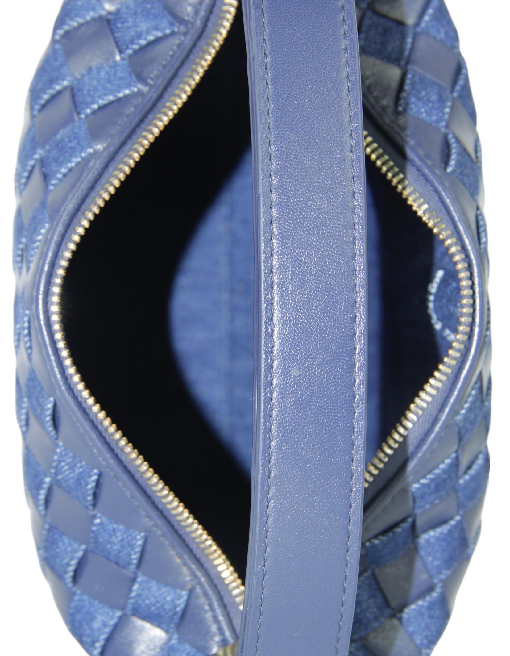 Mini sac Wallace Abysss/Indigo Intrecciato Bottega Veneta 6