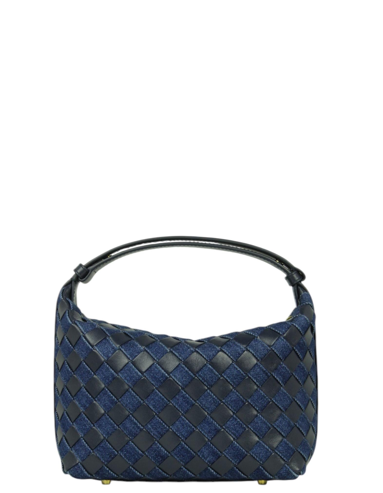 Noir Mini sac Wallace Abysss/Indigo Intrecciato Bottega Veneta